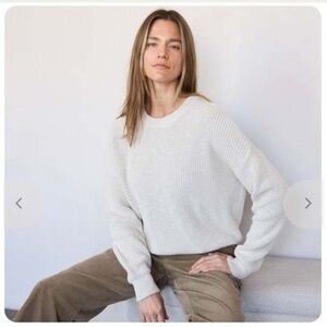 Women's Cream Pull-on Knit Sweater